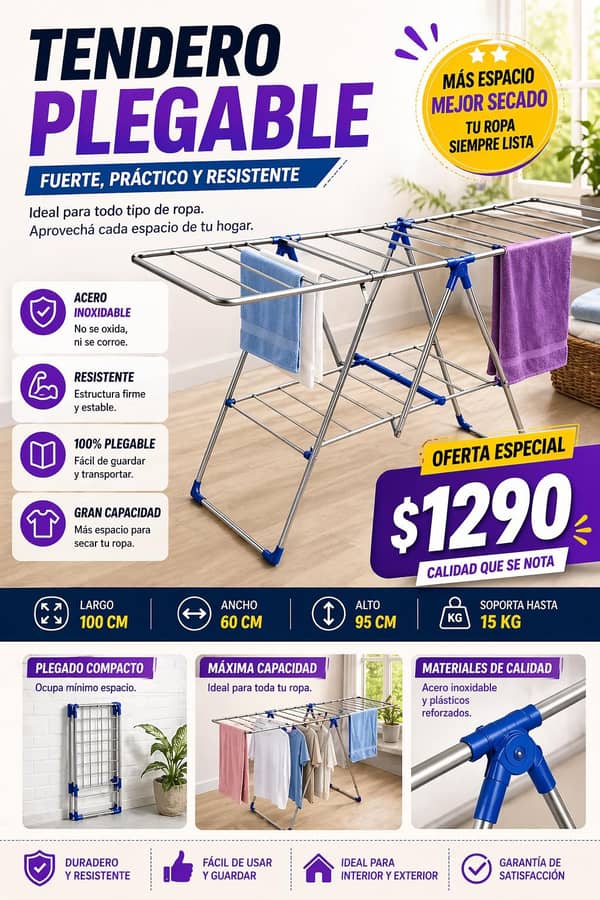Tendedero plegable